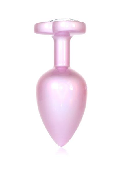Plug-Jewellery Pearl Pink Heart Plug- Clear L zdjęcie 4
