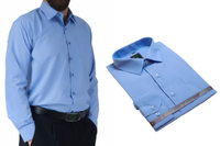Wizytowa koszula męska niebieska indygo Laviino dl65 41/42 - L/XL