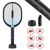 Elektryczna łapka na muchy komary owady 3w1 Teesa podświetlenie rakieta