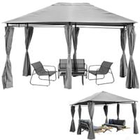 pawilon ogrodowy 3x4m ze ścianami bocznymi zasłony namiot wodoodporny mocny