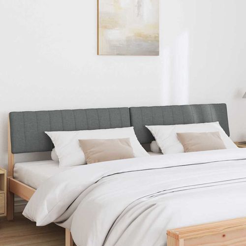 Tapicerowane wezgłowie Ciemnoszary 200 cm Lite drewno sosnowe na Arena.pl