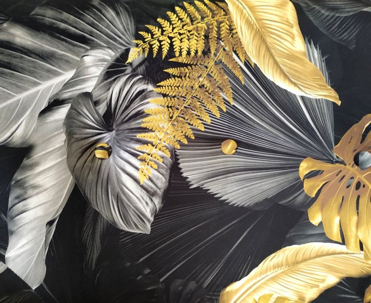 Fotel TULIP USZAK WZÓR liście zdjęcie 6