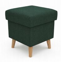 Pufa z pojemnikiem podnóżek 36x36x41 butelkowa zieleń