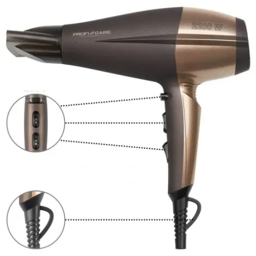 PROFICARE PROFESJONALNA SUSZARKA DO WŁOSÓW 2200W JONIZACJA KONCENTRATOR na Arena.pl