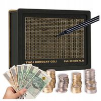 Skarbonka Wykreślana Wykreślanka Wyzwanie Prezent Personalizowana Czarna