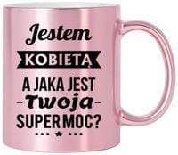 KUBEK RÓŻOWY METALIK PREZENT DLA DZIEWCZYNY KOLEŻANKI ŻONY NA RÓŻNE OKAZJE