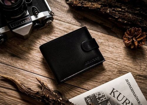 Portfel skórzany męski klasyczny pojemny prezent na święta Rovicky na Arena.pl