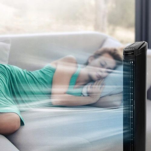 Stojacy wentylator kolumnowy podlogowy wiatrak wiatrak podlogowy z pilotem na Arena.pl