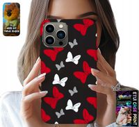 ETUI DO IPHONE 13 PRO - KOKARDKI CZERWONO BIAŁE MYSZKA, WZORY