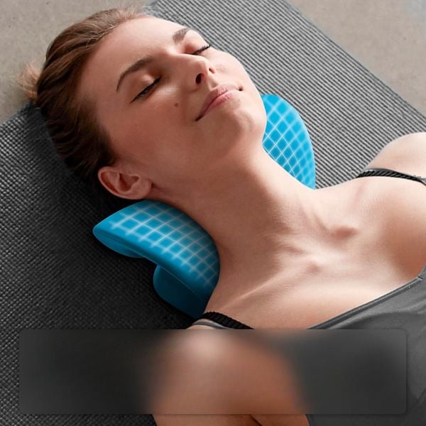 Poduszka do Masażu Karku Rozciągania Szyi Pianka Niebieska 22cm zdjęcie 4