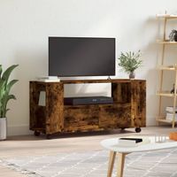 Szafka pod TV, przydymiony dąb, 102x34,5x43 cm