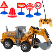 KOPARKA NA PILOTA RC Z PILOTEM STEROWANA + ZNAKI