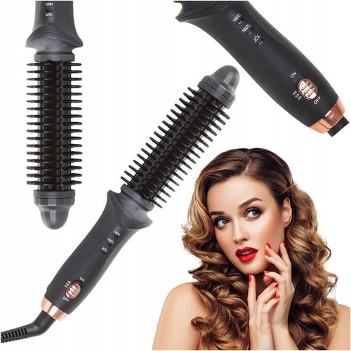 Lokówka do Stylizacji Włosów Ceramiczna Szczotka do Włosów Loki Fale Czarna na Arena.pl