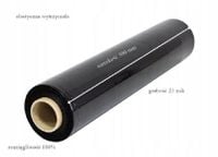 Folia stretch 3 kg netto 50 cm czarny PAKIET 5 SZT