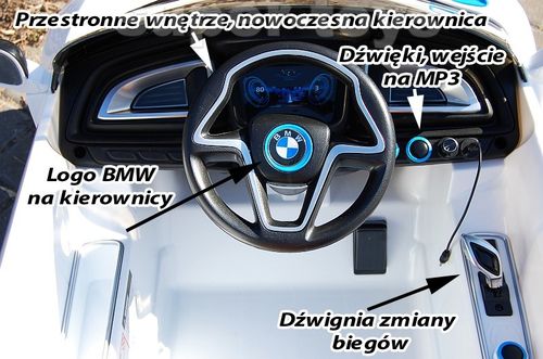 Samochód akum. BMW i8 białe + pilot na Arena.pl