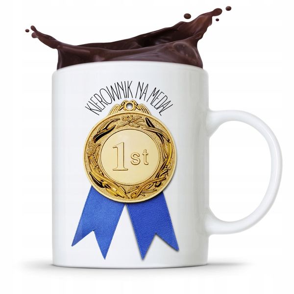 Kubek Prezent Dla Kierownika Kierownik Na Medal Z Nadrukiem Ze Zdjęciem zdjęcie 1