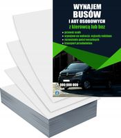 Ulotki A5 100szt reklamowe firmowe duży wybór wzorów WYNAJEM BUSÓW AUT