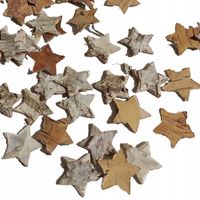 Małe Gwiazdki z kory drewno brzozy 2,5cm gwiazdka ok100szt gwiazdeczki