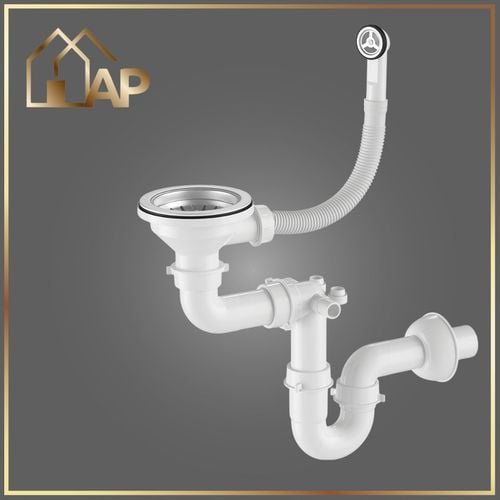 SYFON PRZYŚCIENNY do Zlewu Odpływ CHROM Jednokomorowy z Przelewem na Arena.pl