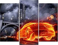 70 90CM OBRAZ 3 ELEM MKNĄCE AUTO ŚCIENNY DRUK PŁÓTNO