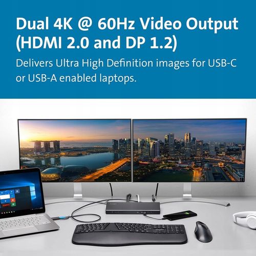 Stacja dokująca KENSINGTON SD4750P USB-C Dual 4K (K39105EU) na Arena.pl