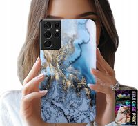 ETUI DO SAMSUNG GALAXY S21 Ultra - MARMUREK MARMURKI DAMSKIE WZORY +FOLIA