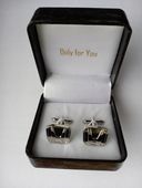 Spinki do mankietów koszul Exciting Srebrne Logo Honda w Etui Szkatułka