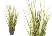 SZTUCZNA TRAWA ROŚLINA FEJKA W DONICZCE kwitnąca z kłosami 45 cm