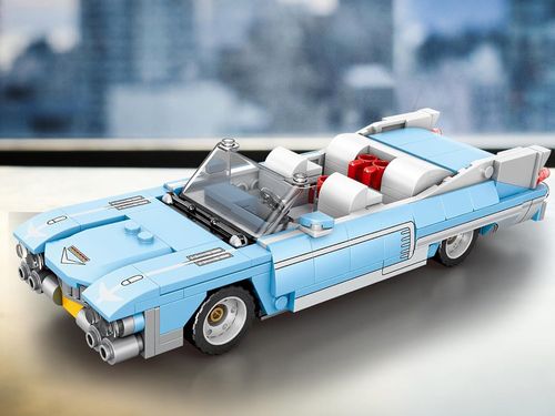 ZESTAW BŁĘKITNE AUTO KLOCKI DO UKŁADANIA na Arena.pl