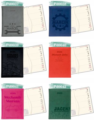 Kalendarz A6 2026 TYGODNIOWY KIESZONKOWY z grawerem prezent Z IMIENIEM na Arena.pl