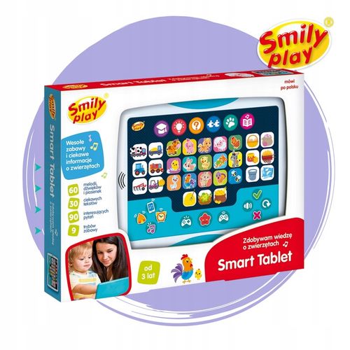 Smily Play Interaktywny edukacyjny tablet dla dzieci smart Zwierzątka na Arena.pl