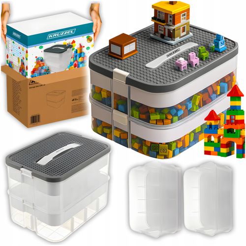 pudełko na klocki- 2 poziomy 15l kruzzel 25756 na Arena.pl