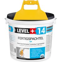 LEVEL+ Zestaw Gładź Szpachlowa Fertigspachtel 20kg L+14 i Szpachla Plastikowa Gładka