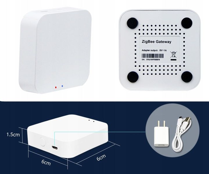Centralka Bramka ZigBee WiFi TUYA Smart Life USB-C zdjęcie 7