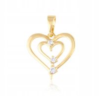 ZAWIESZKA ZŁOTA SERCE STAL CHIRURGICZNA