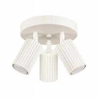 Lampa sufitowa KARBON beżowa okrągła GU10 3x10W ruchome klosze Sollux