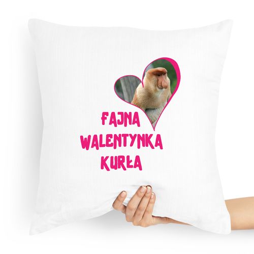 Poduszka Na Walentynki Fajna Walentynka Kurła Z Nadrukiem Ze Zdjęciem na Arena.pl