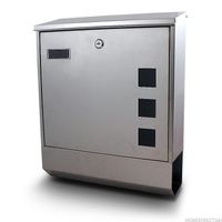 13172 Skrzynka pocztowa Duża A4 XXL Inox Stal nierdzewna z okienkami