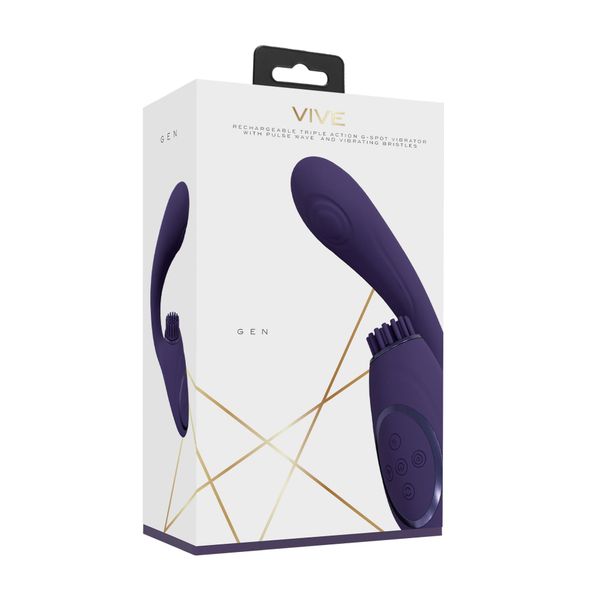 Gen - Rechargeable Triple Action G-Spot Vibrator With Pulse Wave zdjęcie 2