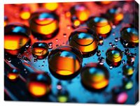 Obraz 90x70cm Krople Bliskiej Wody