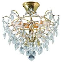 Sufitowa LAMPA pałacowa ROSENDAL 100538 Markslojd plafon OPRAWA kryształowa okrągła glamour crystals przezroczysta złota
