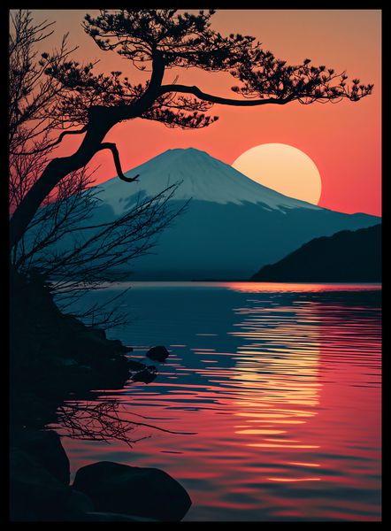 Plakat 40x55cm Góra Wieczorem zdjęcie 2
