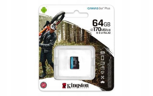 Karta 64GB micro-SD Kingston Canvas Go Plus 170/70 na Arena.pl
