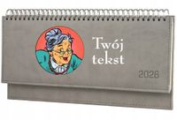 Terminarz dla babci twój tekst 2026 tygodniowy kalendarz leżący biurkowy