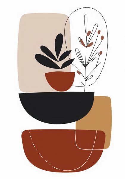 Plakat 70x100cm Botaniczna Abstrakcja zdjęcie 1