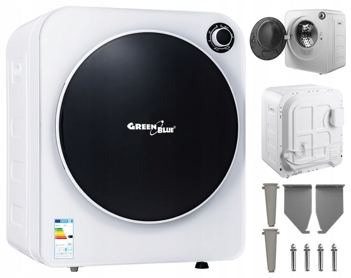 Suszarka bębnowa do ubrań mała 5 programów wsad 3kg 830W GreenBlue zdjęcie 1