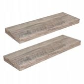 HOOBRO półki ścienne wiszące 2 szt 60x20 cm niewidoczne wsporniki
