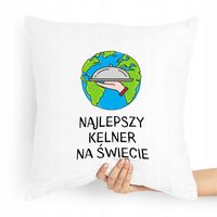 Poduszka Prezent Dla Kelnera Najlepszy Na Świecie Z Nadrukiem Ze Zdjęciem