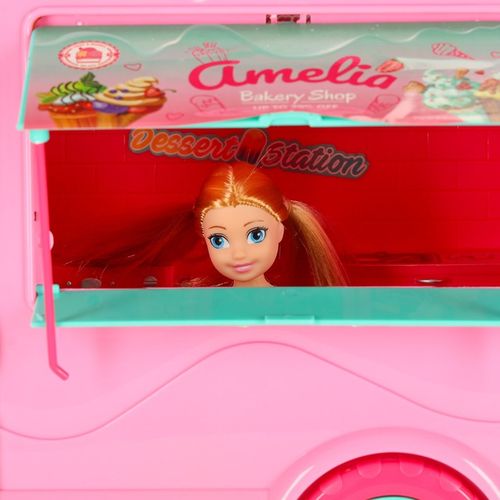 SAMOCHÓD DLA LALEK FOOD TRUCK KAMPER CAMPER ZESTAW 21 ELEMENTÓW DLA DZIECI na Arena.pl