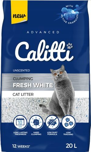 Calitti Fresh White Żwirek bentonitowy dla kota do kuwety 20l na Arena.pl